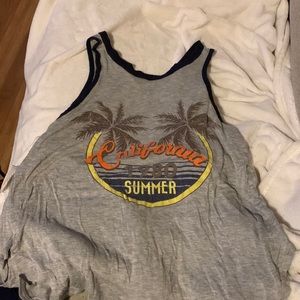 Medium Grey Tank says California 1980 Summer